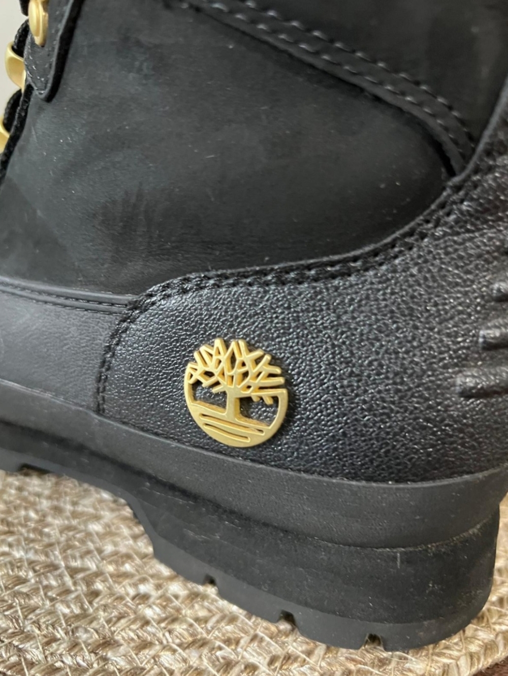 Timberland Euro Hiker Shell Toe Boots for Men – Black/Gold – Size 8.5 US. - Picture 6 of 12